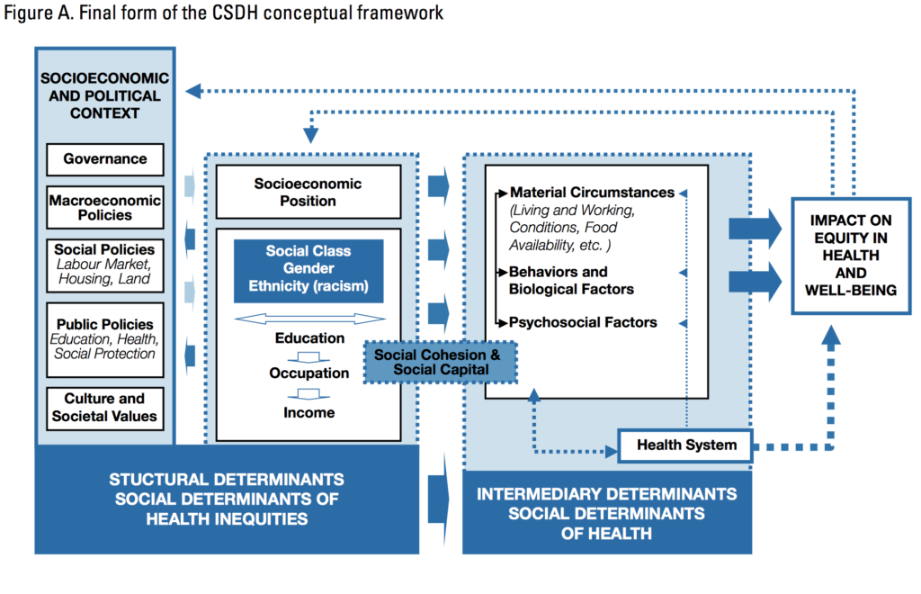 Solar O, Irwin A. A conceptual framework for action on the social determinants of health. Social Determinants of Health Discussion Paper 2 (Policy and Practice).